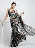 Siri Sarees Digital Print Soft Siri Chiffon Saree