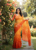 Digital Print Soft Siri Chiffon Saree with Blouse
