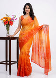 Digital Print Soft Siri Chiffon Saree with Blouse