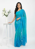 Digital Print Soft Siri Chiffon Saree with Blouse