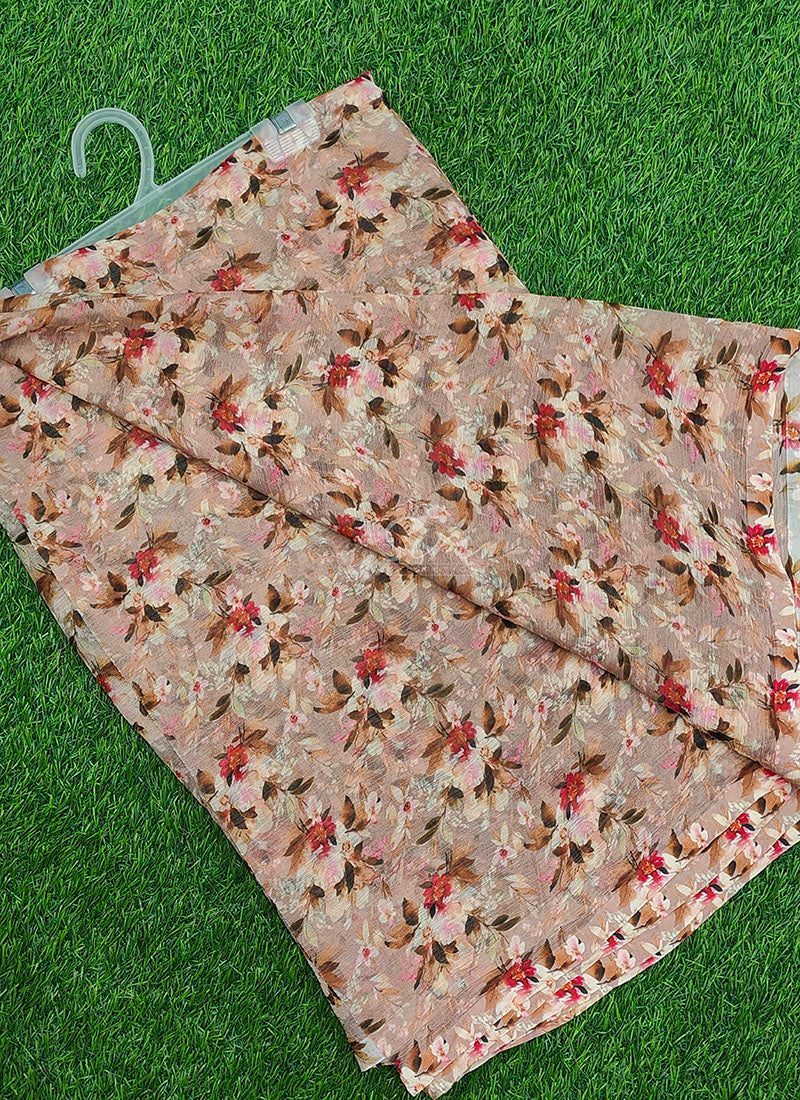 Siri Sarees Latest Digital Print Soft Siri Chiffon Saree