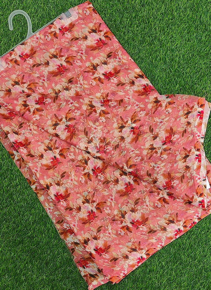 Siri Sarees Latest Digital Print Soft Siri Chiffon Saree