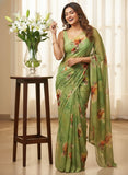 Siri Sarees Latest Digital Print Soft Siri Chiffon Saree