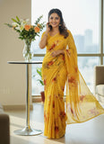 Siri Sarees Latest Digital Print Soft Siri Chiffon Saree