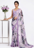 Exclusive Digital Print Soft Siri Chiffon Saree with Blouse