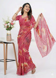 Siri Sarees Latest Digital Print Soft Siri Chiffon Saree