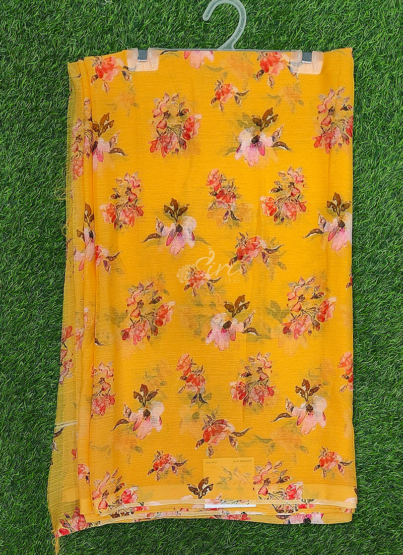 Beautiful Latest Digital Print Soft Siri Chiffon Saree