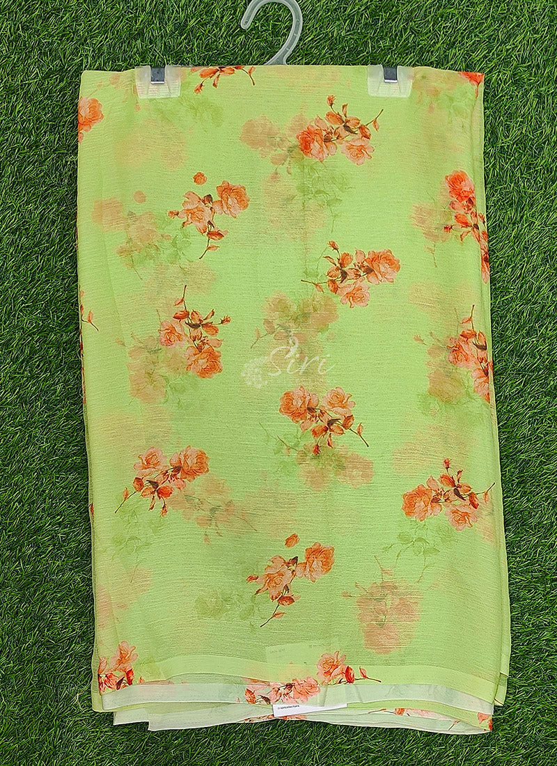 Beautiful Latest Digital Print Soft Siri Chiffon Saree