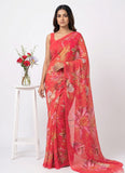Exclusive Digital Print Soft Siri Chiffon Saree with Blouse