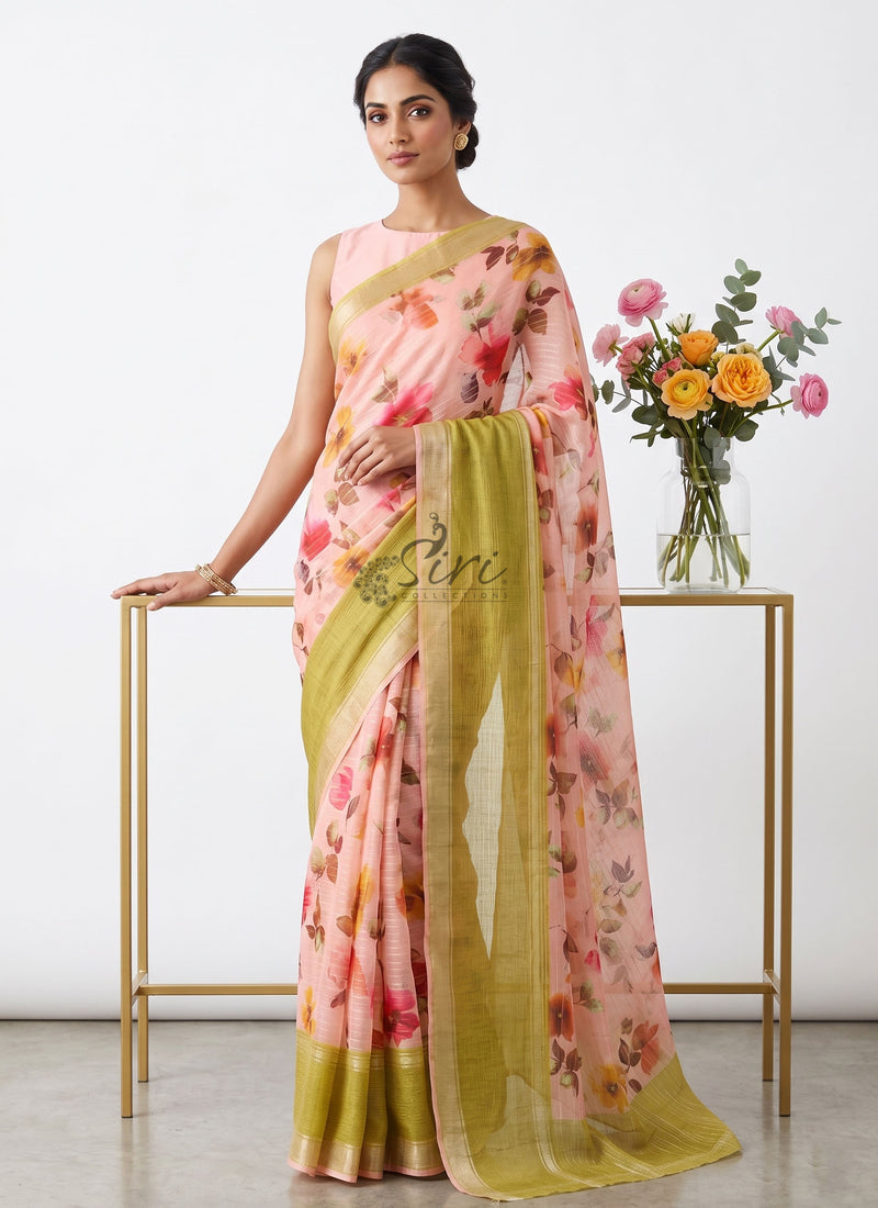 Exclusive Digital Print Soft Chiffon Saree with Blouse