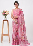 Exclusive Digital Print Soft Siri Chiffon Saree with Blouse