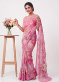 Exclusive Digital Print Soft Siri Chiffon Saree with Blouse