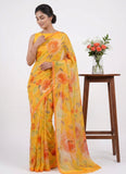 Exclusive Digital Print Soft Siri Chiffon Saree with Blouse