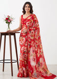 Exclusive Digital Print Soft Siri Chiffon Saree with Blouse
