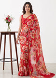 Exclusive Digital Print Soft Siri Chiffon Saree with Blouse