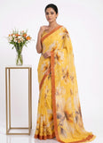 Exclusive Digital Print Soft Siri Chiffon Saree with Blouse