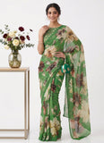 Latest Digital Print Soft Siri Chiffon Shaded Saree with Blouse