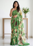Latest Digital Print Soft Siri Chiffon Shaded Saree with Blouse