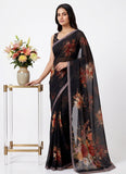 Latest Digital Print Soft Siri Chiffon Saree with Blouse