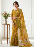 Latest Digital Print Soft Siri Chiffon Shaded Saree with Blouse