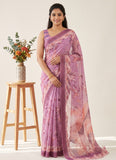 Latest Digital Print Soft Siri Chiffon Shaded Saree with Blouse