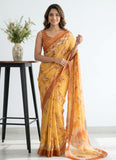 Latest Digital Print Soft Siri Chiffon Shaded Saree with Blouse