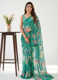Latest Digital Print Soft Siri Chiffon Shaded Saree with Blouse