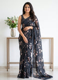 Latest Digital Print Soft Siri Chiffon Shaded Saree with Blouse