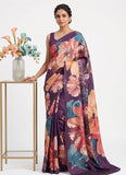 Siri Sarees Premium Digital Print Jacquard Crepe Silk Saree