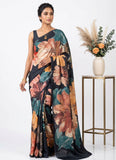 Siri Sarees Premium Digital Print Jacquard Crepe Silk Saree