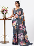 Siri Sarees Premium Digital Print Jacquard Crepe Silk Saree