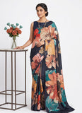 Siri Sarees Premium Digital Print Jacquard Crepe Silk Saree