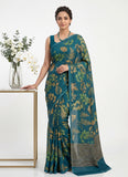 Siri Sarees Premium Digital Print Jacquard Crepe Silk Saree