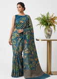 Siri Sarees Premium Digital Print Jacquard Crepe Silk Saree