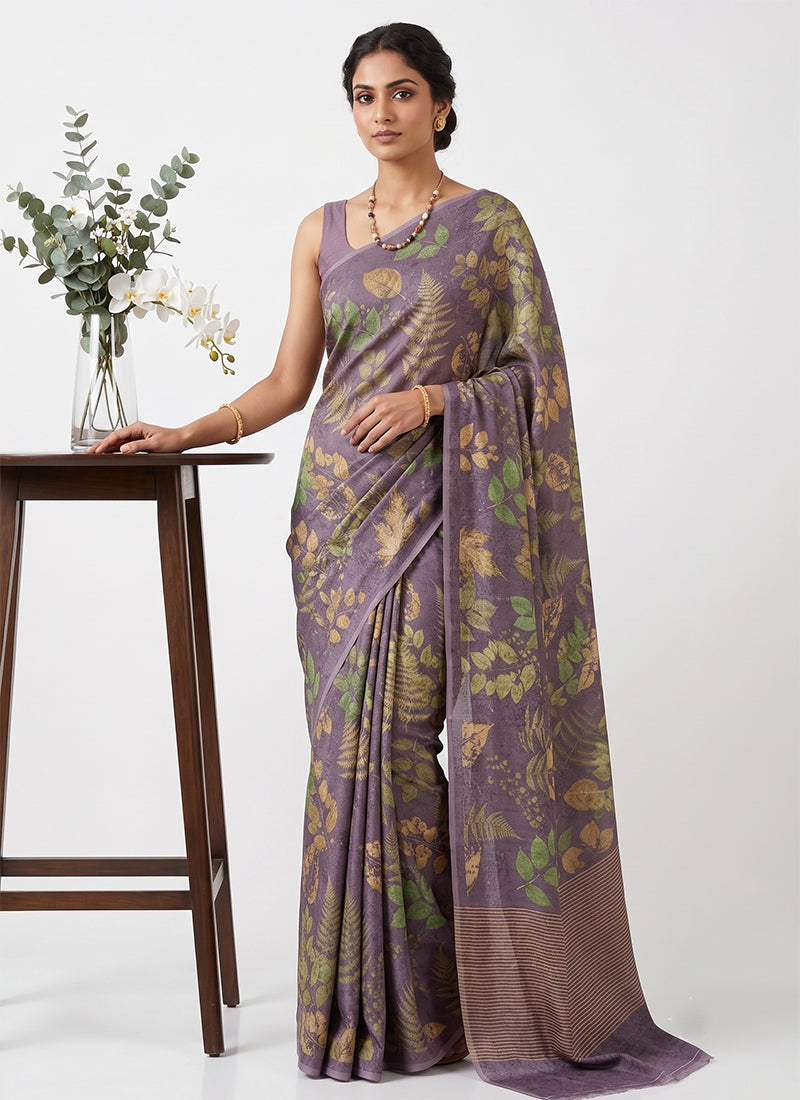 Siri Sarees Premium Digital Print Jacquard Crepe Silk Saree
