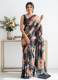 Siri Sarees Premium Digital Print Jacquard Crepe Silk Saree