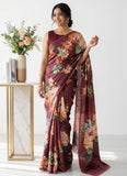 Siri Sarees Premium Digital Print Jacquard Crepe Silk Saree