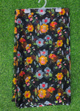 Latest Beautiful Printed Black Floral Chiffon Saree