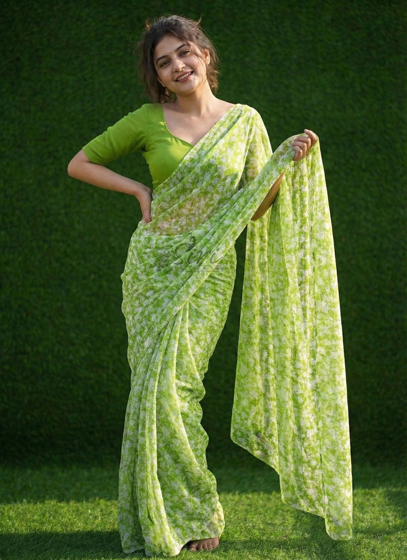 Siri Sarees Beautiful Printed Chiffon Saree