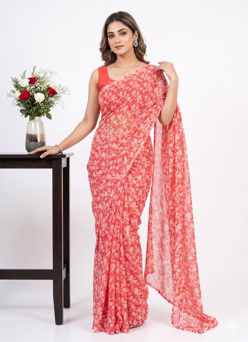 Siri Sarees Beautiful Printed Chiffon Saree