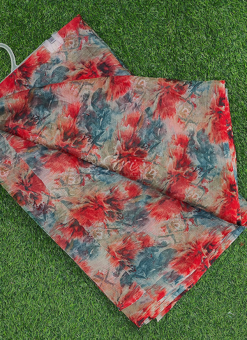 Siri Sarees Beautiful Printed Chiffon Saree