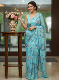 Siri Sarees Beautiful Printed Chiffon Saree