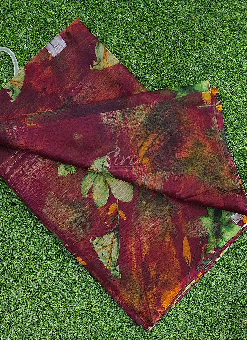 Siri Sarees Beautiful Printed Chiffon Saree