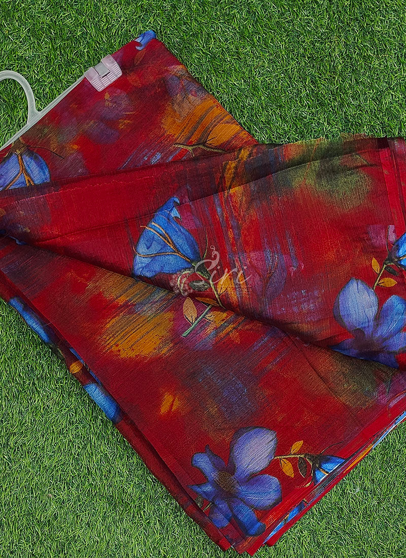Siri Sarees Beautiful Printed Chiffon Saree