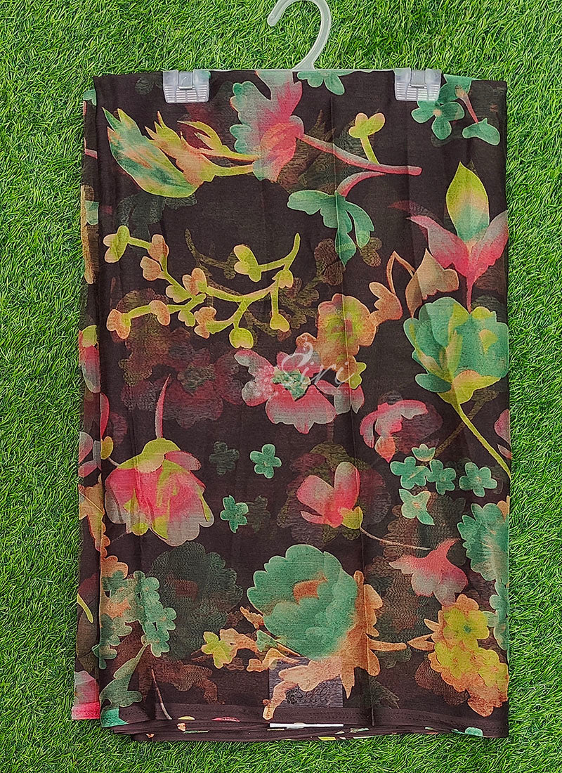 Latest Beautiful Printed Nara Chiffon Saree