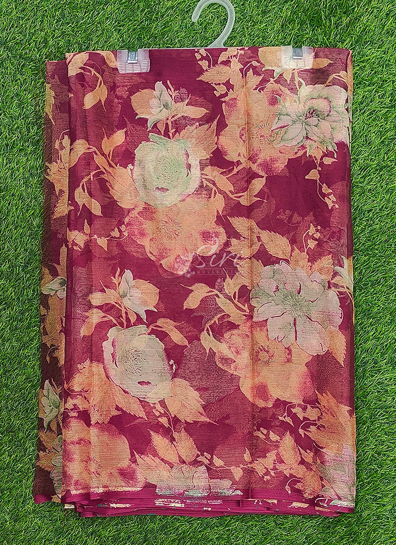 Latest Beautiful Printed Nara Chiffon Saree