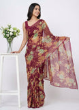 Latest Beautiful Printed Nara Chiffon Saree