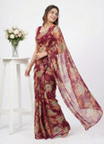 Latest Beautiful Printed Nara Chiffon Saree