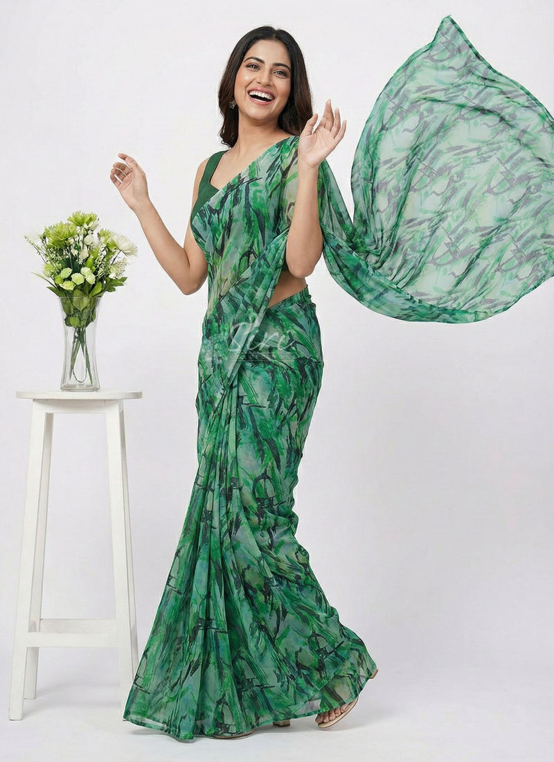 Latest Beautiful Printed Nara Chiffon Saree