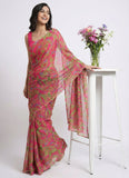 Latest Beautiful Printed Nara Chiffon Saree